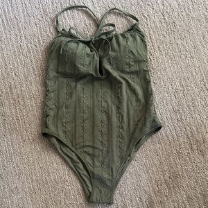 Aerie Floral Embroidered One-Piece Swimsuit